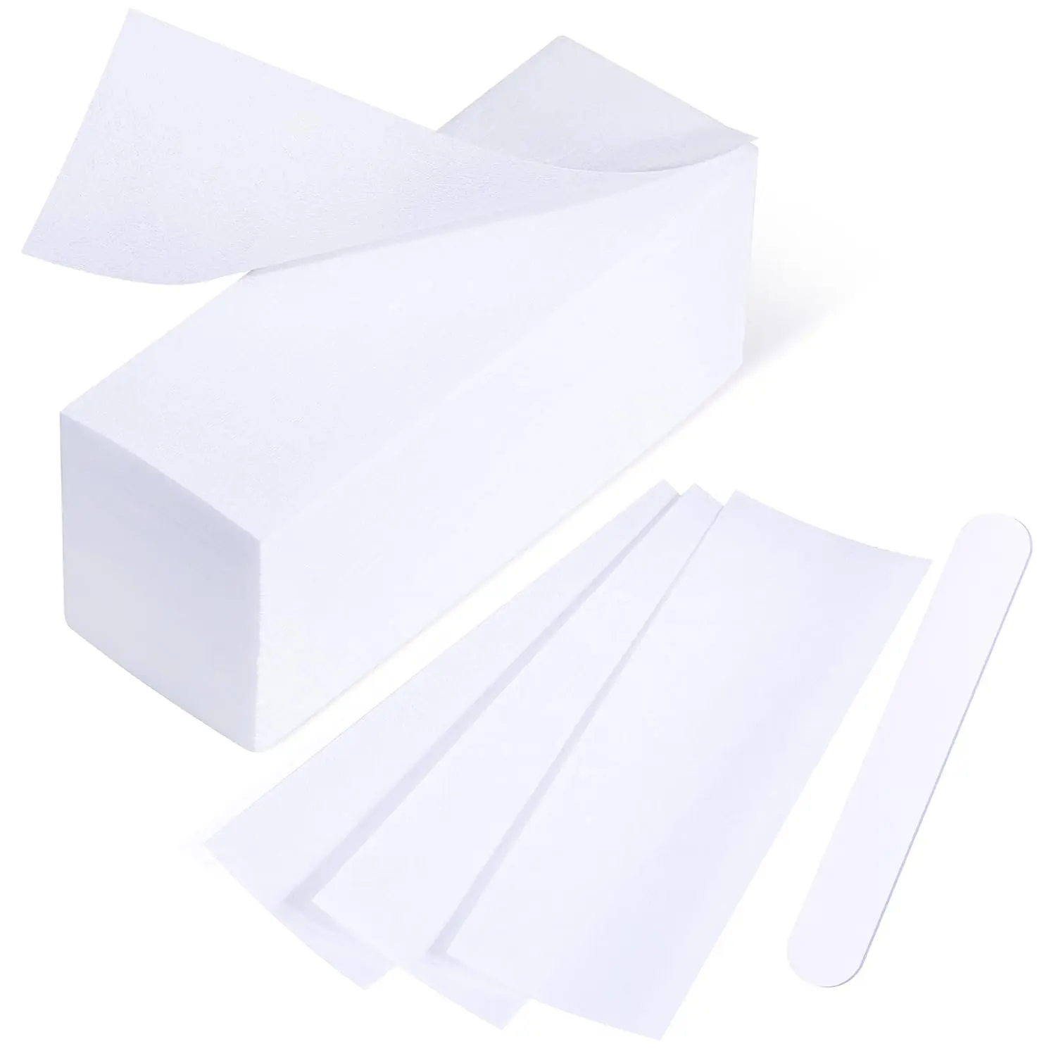 200 Large Non-Woven Gentle Removal Strips, Salon Quality for Waxing, Sensitive Skin & All Skin Types, Body & Facial Hair Removal Solution