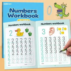48 Pages Children Writing Practice Book, Number 0-100 Tracing Workbook, Kindergarten Pen Control, Home School Learning Notebook, Tracing Preschool Books