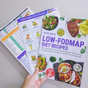 Laminated Low FODMAP Charts & Food Lists & Recipes Set of 3 for IBS Relief - Beginner's Guide to the Elimination Diet Meal Planning