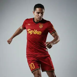 CIKERS Custom Required!Red Halberd Series Custom Soccer Jersey Sublimation Personalized Soccer Team Jersey, Custom Soccer Shirts Uniform with Name, Number, Team Badge, Gifts for Soccer Lovers