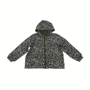 Women's Casual Camouflage Hooded Jacket - Lightweight Zip-Up Spring/Fall Outerwear with Adjustable Hood, Machine-Washable Regular Fit for Everyday Casual Outings