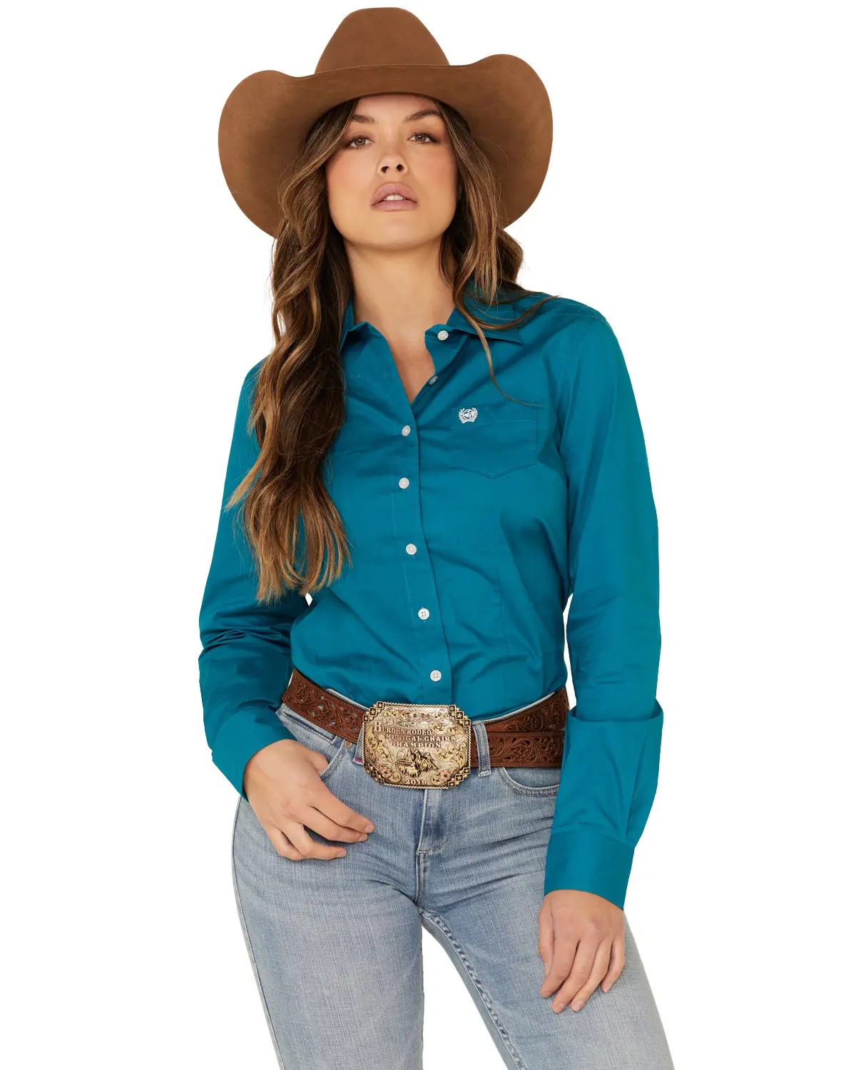Cinch Women's Women'S Solid Button Front Long Sleeve Western Shirt - Msw9164167