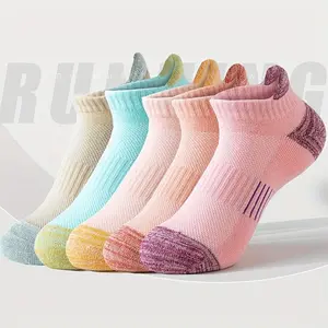 5 Pairs New Professional Outdoor  Breathable Sports Ankle Running Athletic No Show Socks