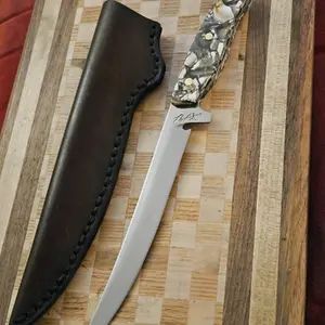 Signature Stone Harbor Fillet Knife - 8-inch Blade Edge & Atlantic Seashell Handle