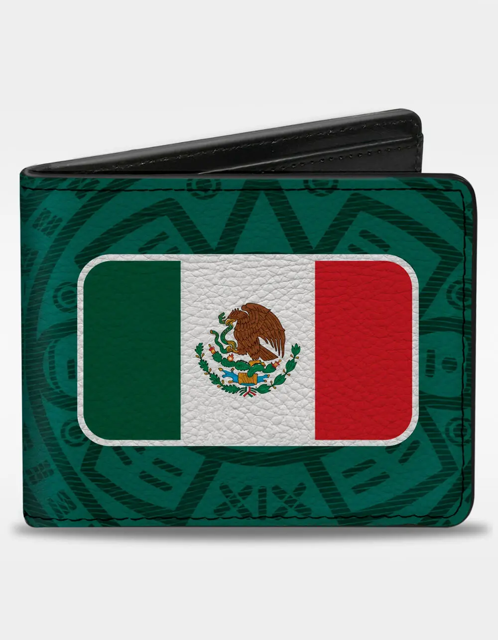 BUCKLE-DOWN  Mens Mexico Spirit Flag Bifold Wallet, Multi-Colored