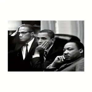 Obama, Luther King Jr., & Malcolm X Metal Sign, Vintage Metal Sign, Artistic Wall Decor, Wall Hanging Decor for Home Living Room Bedroom Office, Poster, Wall Picture Decor, Decorative Wall Art, Decoration Items