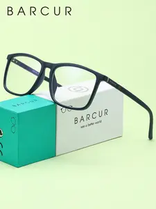 BARCUR WOMAN EYEWEAR LOCAL Light Luxury, Classic Universal Simple PC Rectangular Frame Anti Blue Light Flat Mirror, Essential for Computer Office and Mobile Phone, Brand Packaging Perfect Gift Choice, High Quality Eyewear, Rectangular Eyeglasses