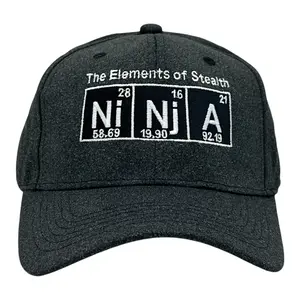 Ninja The Elements of Stealth Hat Funny Sarcastic Graphic Novelty Cap Funny Hats Science  Funny Ninja  Novelty Caps for Men Black - Standard