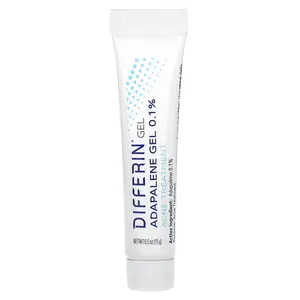 Differin Adapalene Gel 0.1 % Acne Treatment, Fragrance Free, 0.5 oz (15 g)