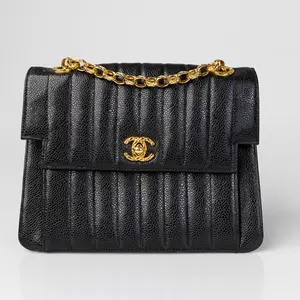 Pre-owned CHANEL Leather Shoulder Bags Black Caviar Mademoiselle M C25010176