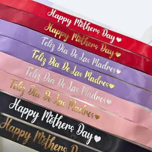 12 pcs Ribbon with Message Perfect for Decoration in Vibrant Colors for Mothers Day Celebrations