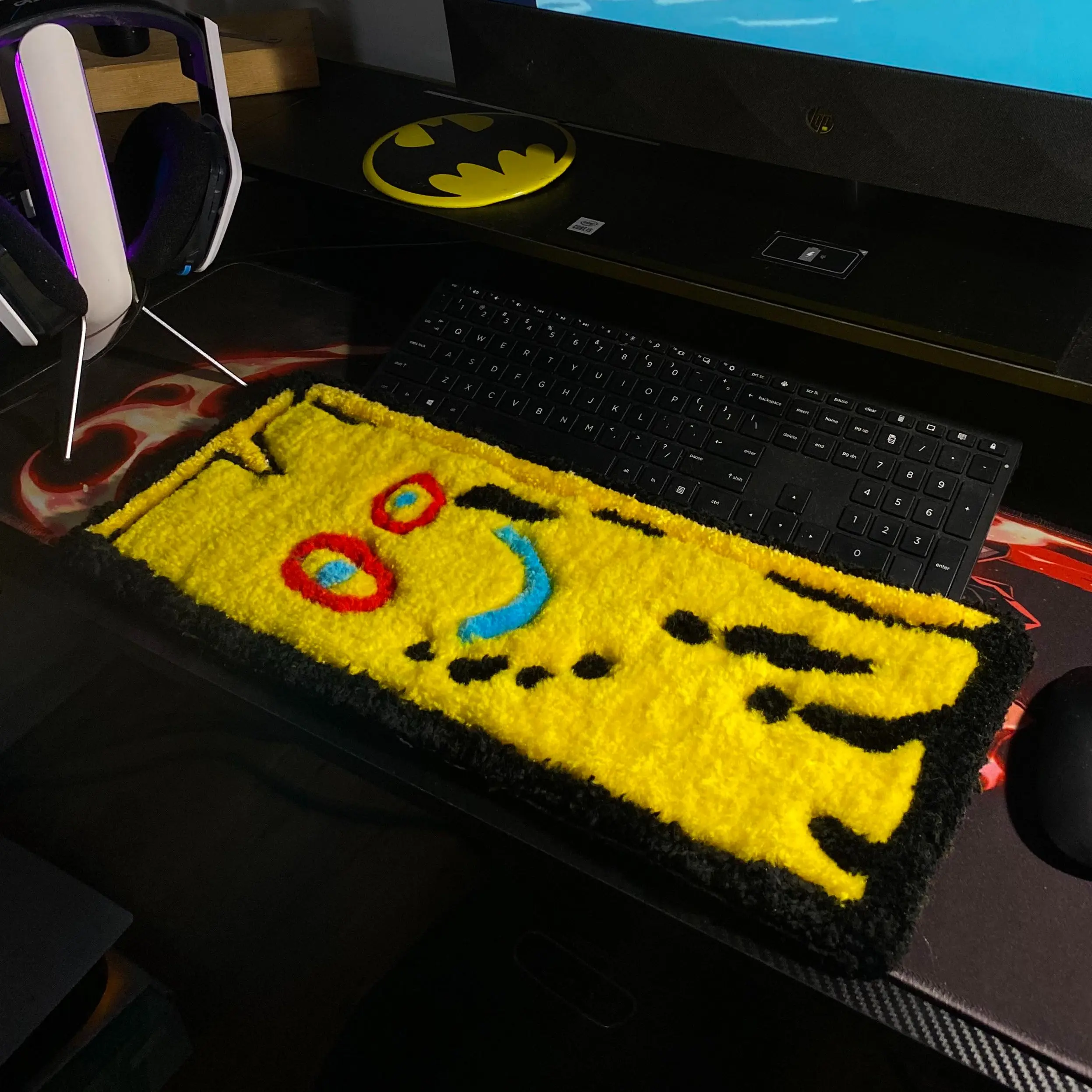 PLK Keyboard Rug - Non-Slip Soft Rug for Home & Office, Ideal for Home and Office Use, Decrotive Design