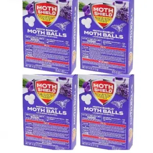 4 Packs Moth balls Moth Shield 4Oz Pack (Lavender Scent, 4)