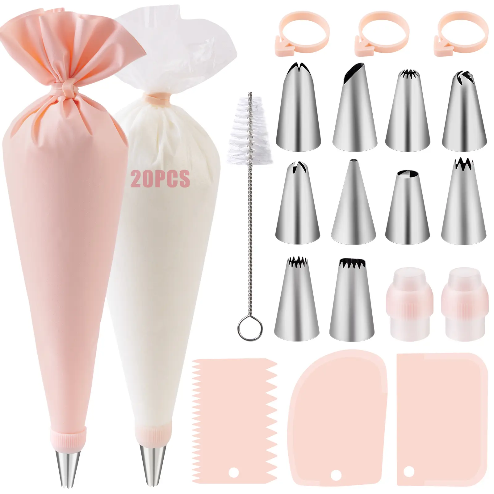 Cake Decorating Kit 40-Piece Squeezing Set Pastry Bag Ideal for Baking Enthusiasts Daily Home Baking Ornaments Decoration