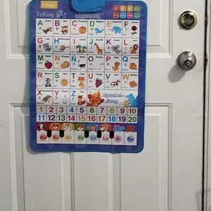 Product Review of Bilingual Talking Wall Chart for Kids – English & Spanish Learning Poster with Songs, ABCs, Numbers, Animal words & Piano – Interactive Educational Toy for Toddlers 1-6 – No Screen, Battery Powered classroom use Alphabet Preschool from K**e J**