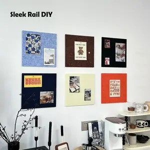 6 Pack Self-Adhesive Felt Board Tiles - Aesthetic DIY Wall Decor for Photos, Cards & Prints, No Damage Bulletin Board for Bedroom Dorm outdoorfun