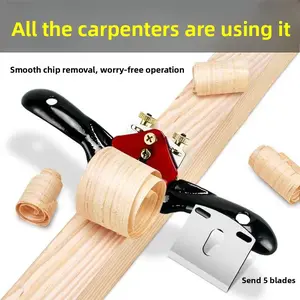 Professional Adjustable Spokeshave with 5 Replacement Blades – Precision Woodworking Hand  for Shaving, Carving & Smoothing Edges pipe reamer  diy   carpentry project practical accessory organizer storage box music sync tool kit set green beam laser level