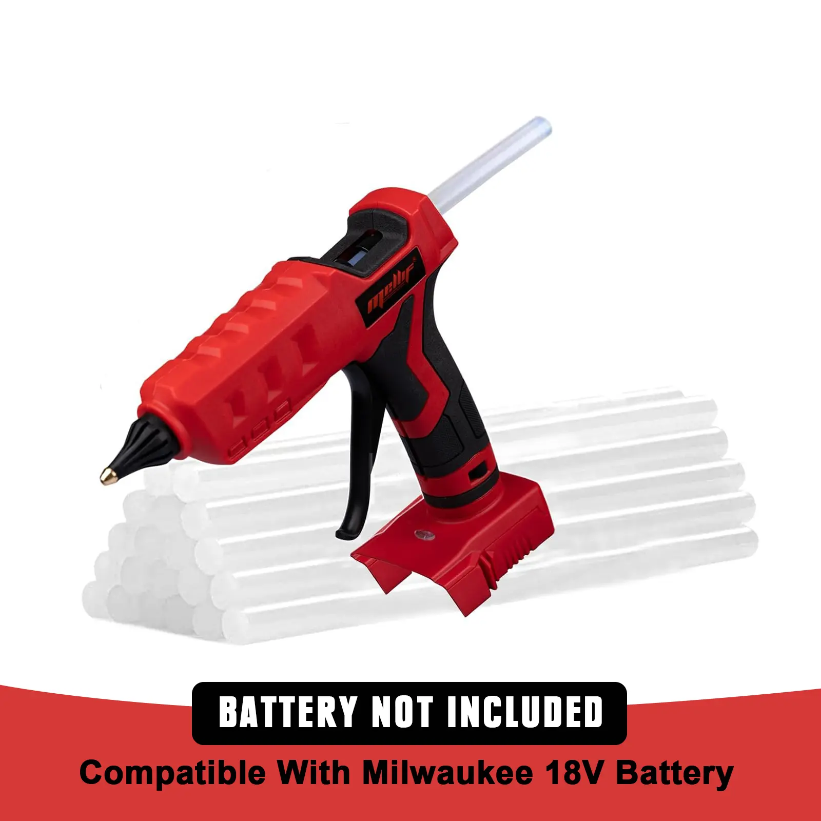 Cordless Hot Glue Gun Full Size for Arts & Crafts & DIY with 20 0.43" Glue Sticks,Compatible with Milwaukee Battery (Tool Only) Electric Adhesives
