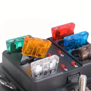 Car Fuse Kit, 100pcs/set Car Plug Fuse Kit, Zinc Alloy Car Fuse Set, Suitable for Car, Truck, Boat, Motorcycle, Car Accessories, Holiday Gift