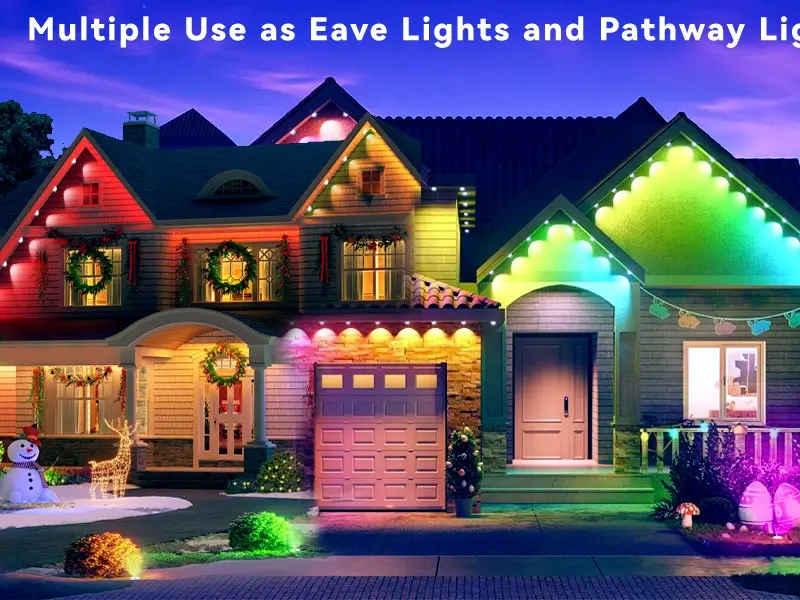 Smart Permanent Outdoor 111FT 72LED/36 LED 52F Multicolor Lights IP67 Halloween Lights, Christmas Lights