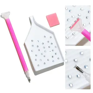 3PC Rhinestone Pen Tool Set with Tray and Wax Pad