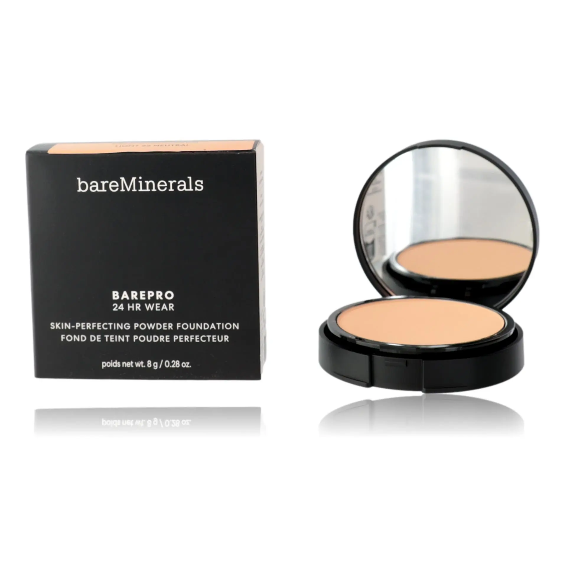 bareMinerals BarePro 24 Hr Wear Makeup Powder Foundation - Light 22 Neutral, 0.28 oz
