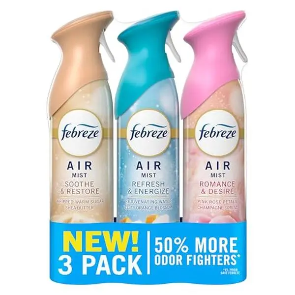 3 Pack Air Freshener Odor Fighting Room Spray Deodorizer for Home Bathroom Kitchen Office 8.1oz