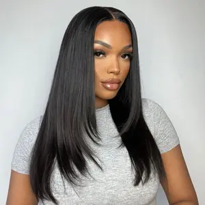 Alipearl Hair Silky Straight With Layers Ready To Go Glueless 5x5 Lace Closure Wig Straight Layered Cut Pre Styled Human Hair Wig #SummerWins #DealsForYouDays