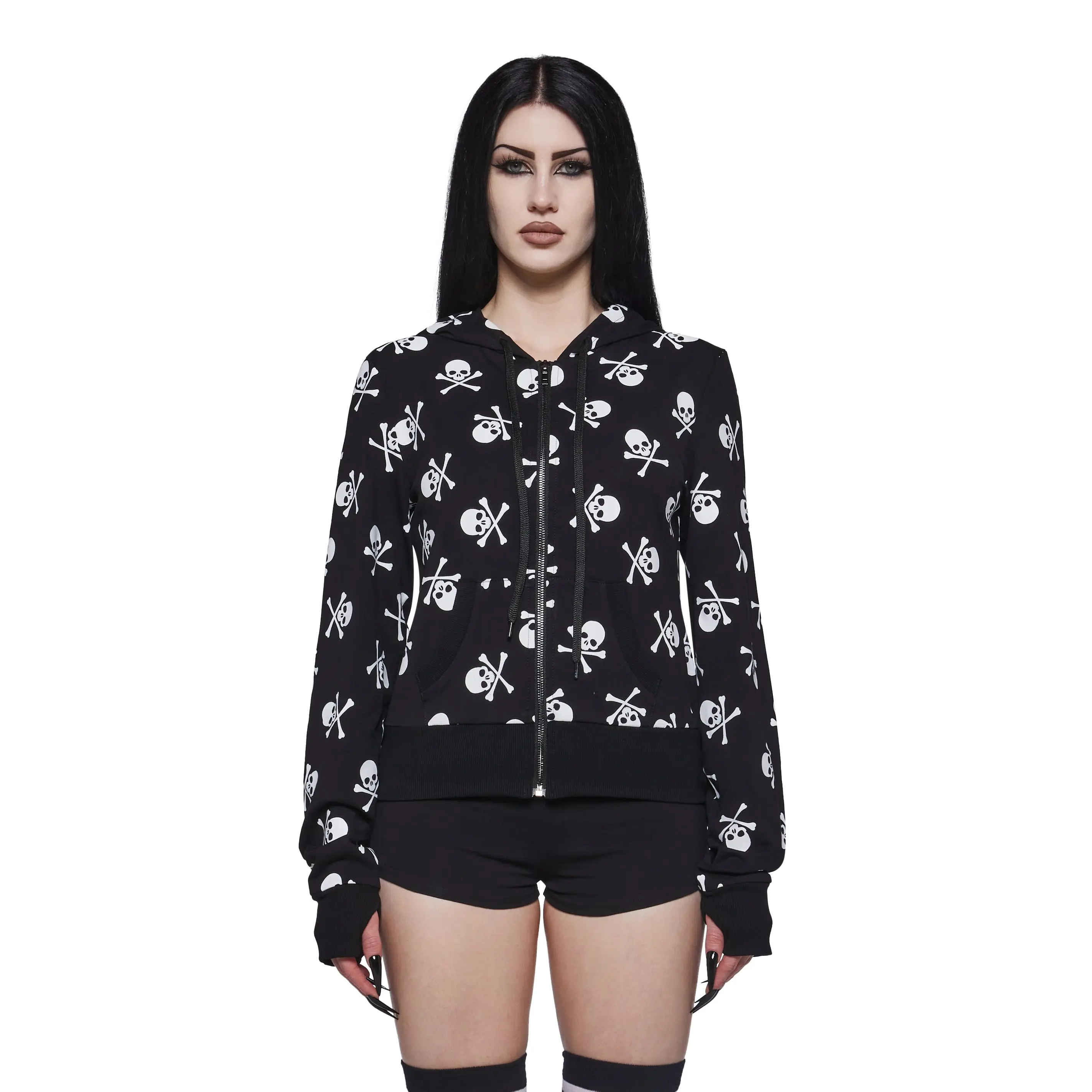 Skully Zip Up Hoodie