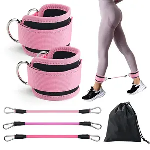 Ankle Resistance Bands Set with Ankle Strap, Leg & Bootie Workout Gear for Hip & Core Strength Training, Ideal for Home Gym Exercises