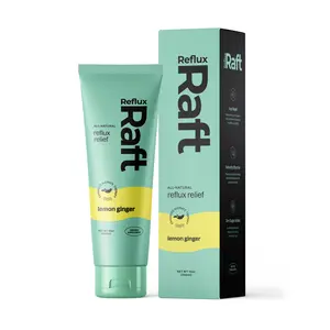 RefluxRaft | Acid Reflux Gel Therapy with Organic Alginate, Pregnancy Safe, Rapid & Long Lasting Gerd, LPR & Digestion Symptom Support, Zero Sugar, Gluten Free, Low Sodium, Lemon Ginger Flavor