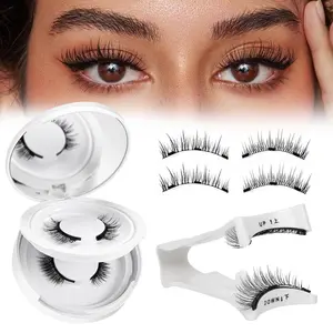 Magnetic Lashes,Magnetic Eyelashes with Applicator Reusable Magnetic Lashes No Glue Needed Magnetic Eyelashes without Eyeliner Natural Look Magnetic Eyelashes Magnetic Lashes