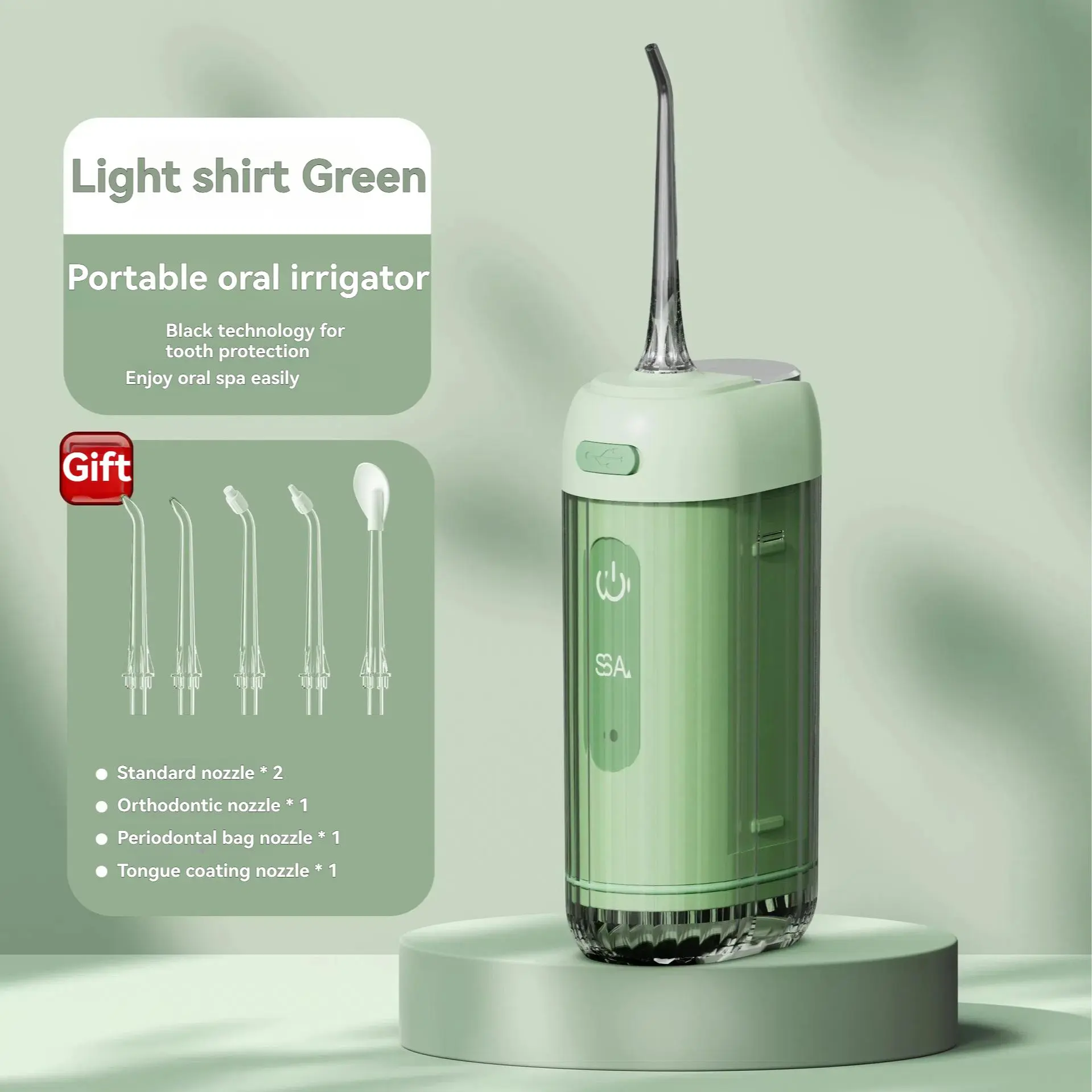 Mini Travel Water Flosser, Portable Compact Design, 3 Modes Wireless Oral Irrigator, Detachable Tank, Waterproof for Braces, Sensitive Teeth, Dental Water Flosser