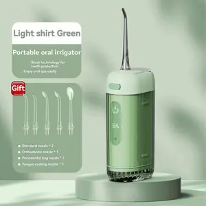 Mini Travel Water Flosser, Portable Compact Design, 3 Modes Wireless Oral Irrigator, Detachable Tank, Waterproof for Braces, Sensitive Teeth, Dental Water Flosser