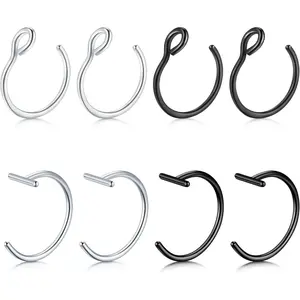 Fake Lip Piercing Fake Lip Ring Fake Nose Ring Fake Snake Bites Fake Nose Piercing Faux Lip Rings Fake Snake Bite Piercing Clip Lip Ring Ear Cuff Earrings