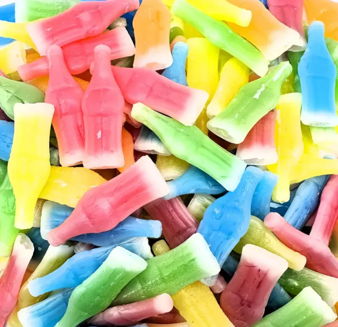 Wax Bottle Candy Drinks, Retro Liquid Candy, 8 Oz, Approx 26 Pieces