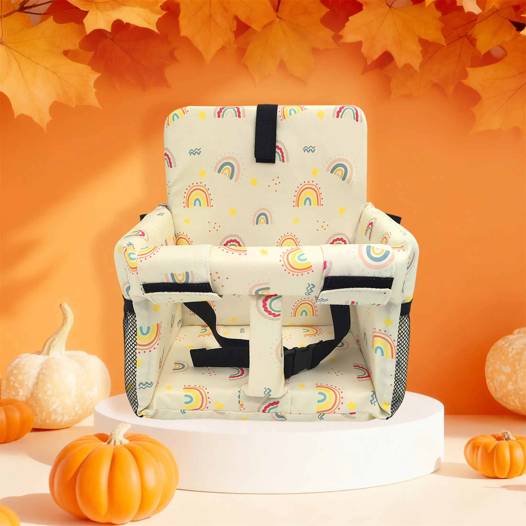 Shopping Cart Seat Pad, Soft Comfortable Cozy High Chair Cushion, Stroller Seat Cushion, Stroller Accessories, Multi-Purpose Foldable Design, Easy to Carry