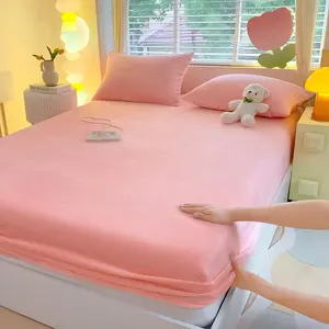 Solid Color Bedding Set, 3 Counts/set Including 1 Count Bedspread & 2 Counts Pillowcase, Soft Comfortable Bedding Set for Bedroom, Hotel, Bed Sheets Set