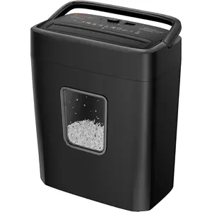 6 Sheet High   Cut Paper Shredder, Credit Cards/Mail/Staples/Clips Shredder for  Use with 4.2 Gallon Bin (C261-D)