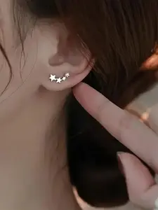 1 Pair Minimalist Star Design Stud Earrings, Casual Simple Earrings for Women, Ear Studs, Fashion Accessories for Daily Use
