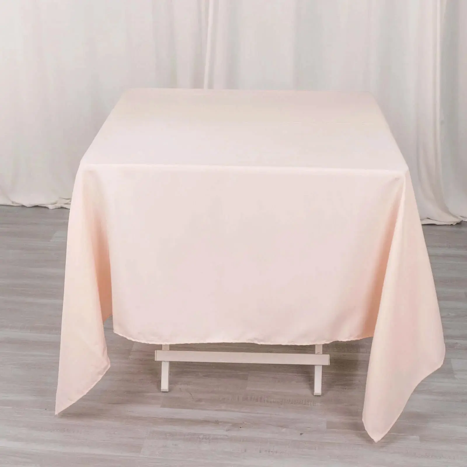 Premium Polyester Square Tablecloth 70"x70" Blush - Wrinkle-Resistant 220GSM Table Cover