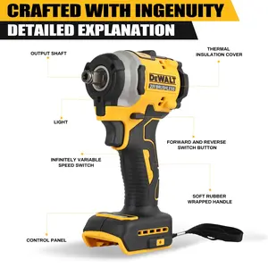 DEWALT DCF850 Impact Driver Electric Driver 20V Lithium Battery Brushless screwdrivers High Torque tools