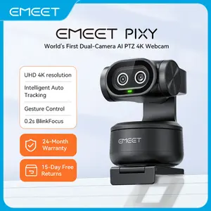 EMEET PIXY Dual-Camera AI-Powered PTZ Camera 4K for Gift, AI Tracking for Switch 2 camera, PDAF&AI Autofocus 0.2s, 1/2.55'' Sensor, 3 Mics, Privacy Mode, Gesture Control, 4K Webcam for Streaming/Gaming and OBS/Twitch/Switch 2, TikTokShopBlackFriday