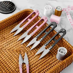 3-Piece Stainless Steel Scissors Set U-shaped scissorswith Tweezers for Sewing, Craft & Household Use