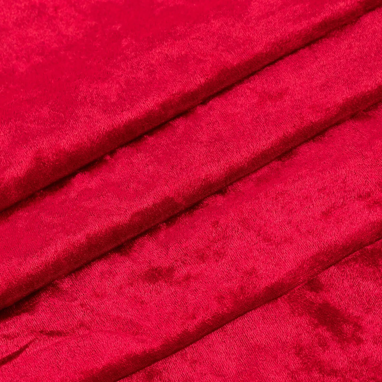 Red Crushed Velvet Fabric Bolt - 65"x5 Yards Sewing Fabric Roll, Ideal for DIY Craft Use, Baby Showers, Restaurants