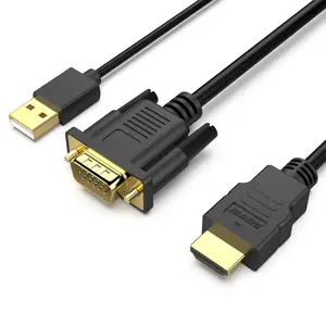 BENFEI VGA to HDMI Cable with Audio, 6 Feet 1080P Cable from VGA Computer/Laptop to HDMI Monitor/TV(Not Bidirectional) Accessories Adapter