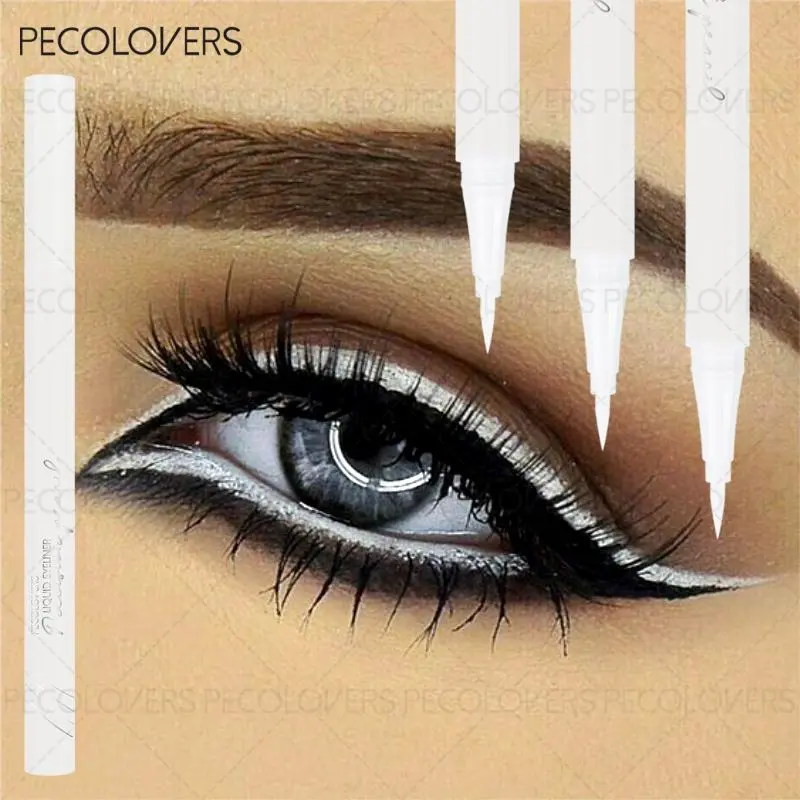 3pcs White Liquid Eyeliner Pens, Water-Resistant And Sweat-Proof, Allowing You To Effortlessly Create Trendy Eyeliner