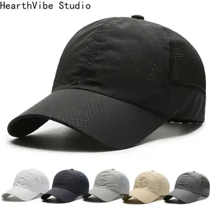 Unisex Breathable Mesh Sports Hat, Black Outdoor Sun Cap for Men and Women