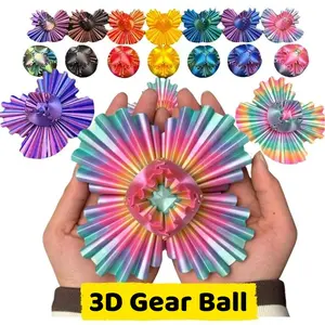 3D Printed Gear Ball Stress Relief Fidgeting Toy, Colorful Creative Puzzle Toy for Boys and Girls Aged 12+, Fun Relaxing Game