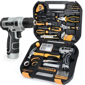 SOARFLY 180-Piece Cordless Drill Tool Set – 8V Rechargeable Power Drill with Case | Home DIY & Repair Kit for Men & Women